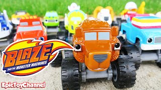 BLAZE AND THE MONSTER MACHINES Race  Grizzly Bear Truck a Blaze Parody Video by Epic Toy Channel [upl. by Brendis]