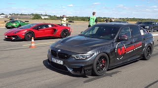 Modified Cars Drag Racing  740HP M3 F80 vs Aventador SV vs 900HP AMG GTR Pro vs SF90 Stradale [upl. by Powder]