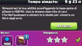 COME COMPLETARE LA SFIDA DELLA QUALIFICAZIONE DI NOVEMBRE CLASH OF CLANS ITA  REQ CARLO MAGNO [upl. by Gierc]