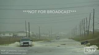 1072017 Dauphin Island AL Hurricane Nate Floods Roads With Rushing Water And Debris [upl. by Leahcimrej]