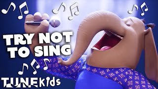 Try Not To Sing Challenge Sing and Sing 2  Featuring Reece Witherspoon and More  TUNE Kids [upl. by Albur]