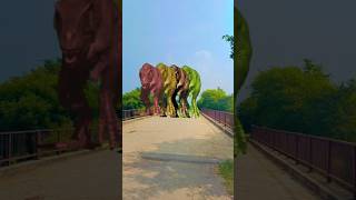 TRex Dinosaur Chasing In Jurasic World  Vfx Part 16  youtubeshorts vfx dinosaur triceratops [upl. by Aivonas]