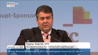 Energiewirtschaft Sigmar Gabriel hält Rede auf der HandelsblattJahrestagung am 19012016 [upl. by Nari135]