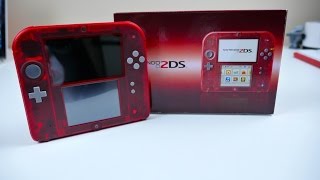 CRYSTAL RED Nintendo 2DS UNBOXING [upl. by Yokum839]