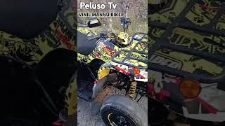 Recubrimiento de vinil MANNU BIKER DESING terminado Cuatrimoto Italika ATV 180 o 150 Peluso Tv [upl. by Hayikaz]