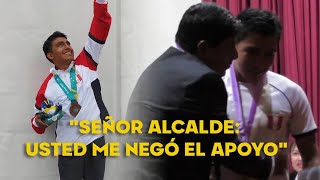 Ganador de los panamericanos rechaza reconocimiento de alcalde entre lágrimas de indignación [upl. by Aerbma271]