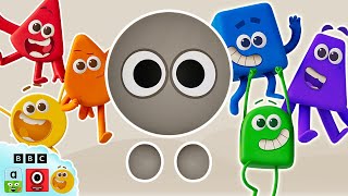 🌈 Colourblock Grey and Rainbow Friends 🌈  Learn Colours  Learningblocks [upl. by Eibrik]