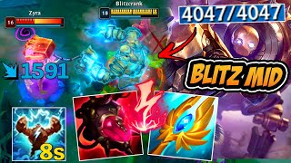 BLITZCRANK FULL AP MID COM 4 MIL DE MANA E ULT INFINITA   LEAGUE OF LEGENDS [upl. by Akim]