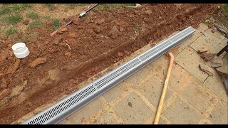 Drainage system  channel drain installed [upl. by Perry378]