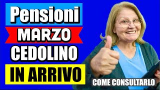 PENSIONI CEDOLINO MARZO 2024 IN ARRIVO 👉 ECCO COME CONSULTARLO IN ANTEPRIMA E COSA CONTIENE 💰 [upl. by Denbrook]