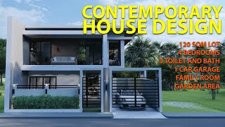 Simple House  House design idea  9m x 12m 108sqm  3Bedroom [upl. by Anialeh]