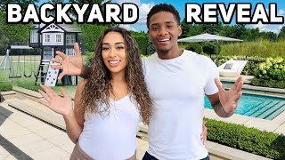 RISSA AND QUAN OFFICIAL BACKYARD MAKEOVER TOUR Finally [upl. by Baler]