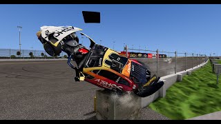 Beamng Drive Nascar Gen 7 single car crashes 2 [upl. by Annadiana]