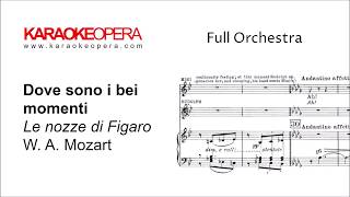 Karaoke Opera Dove Sono I Bei Momenti  Le Nozze de Figaro Mozart Orchestra only with music [upl. by Savanna]