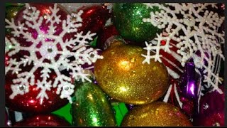 259 DIY quotEMBELLISHEDquot Glitter Ornaments [upl. by Colvin]