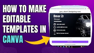 How To Make Editable Templates In Canva Step By Step Process [upl. by Llehcam]