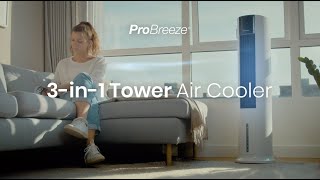 Pro Breeze 7L Portable Air Cooler and 3in1 Tower Fan [upl. by Septima]