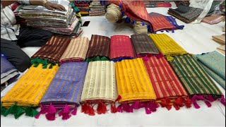 From 199 Chickpet Bangalore wholesale SareesSingle saree courier available [upl. by Aseeral694]