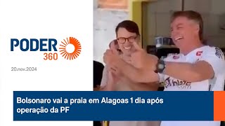 Bolsonaro vai a praia em Maceió 1 dia depois de operação da PF [upl. by Orgalim930]