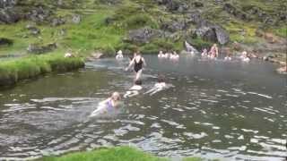 Iceland Landmannalaugar  Bathing in thermal springs 2012 [upl. by Wiles]