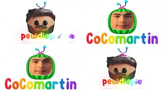 Cocomelon Coco martin and New Pewdiepie Logo Intro 1000000 times [upl. by Cirenoj118]