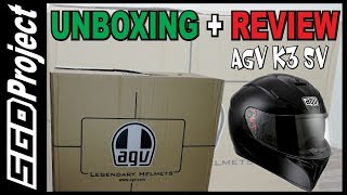 Unboxing AGV K3SV Black Solid Asian Fit Istimewa [upl. by Leuqar]