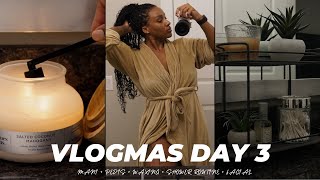 VLOGMAS DAY 3  SELF CARE ROUTINE  WAXING  MANI  PEDI  FACIAL [upl. by Navek603]