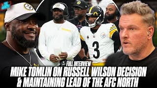 Coach Mike Tomlin Talks Controversial Russell Wilson Decision amp If Hard Knocks Is A Distraction [upl. by Rakia]