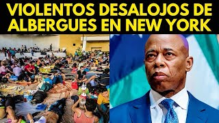 VIOLENTOS DESALOJOS DE ALBERGUES EN NEW YORK [upl. by Narmi]