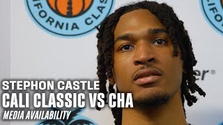 Stephon Castles Postgame Press Conference vs CHA  2024 Summer League 762024 [upl. by Eirojram]