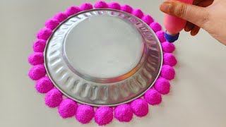 Top Easy Diwali Plate Trick Rangoli Design  थाली लाओ दिवाली की रंगोली बनाओ  Simple Diwali Rangoli [upl. by Sibie]