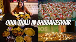 Bhubaneswar Street Food amp Odia Thali  Odisha Food Tour  Chaat Thali Momos Rabri Lassi [upl. by Janos759]