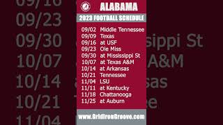 2023 Alabama Crimson Tide Football Schedule [upl. by Llerrahs]