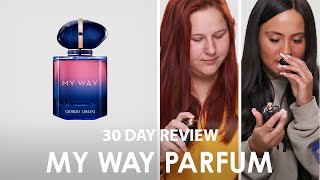 30 Day Team Review Giorgio Armani My Way Parfum Refillable Spray [upl. by Sirromad281]