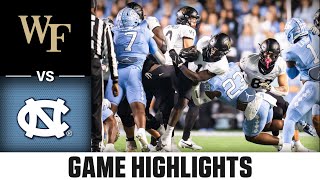 Wake Forest vs North Carolina Game Highlights  2024 ACC Football [upl. by Catt]