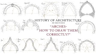 HISTORY OF ARCHITECTURE IN SKETCHES Arches and How to Draw Them Correctly [upl. by Johansen]