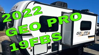 NEW 2022 GEO PRO 19FBS ROCKWOOD Travel Trailer Solar Dodd RV Tour Review [upl. by Loggia980]