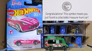 2018 M USA Hot Wheels Case Unboxing Video with New 2018 Hot Wheels Cars and Barbie Car [upl. by Cirde]