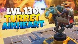 LEVEL 130 TURRET CONSTRUCTOR AirHeart IS SHE GOOD  Fortnite Save The World [upl. by Hillari487]