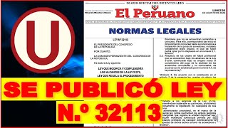 SE PUBLICO LEY 32113 ANTES 31279 LEY QUE REGULA EL PROCEDIMIENTO CONCURSAL [upl. by Adao550]