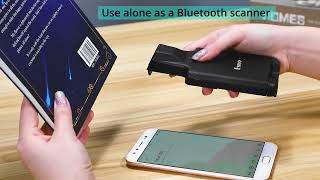 Eyoyo 2D Back Clip Bluetooth Barcode Scanner Work with Phone [upl. by Soracco]