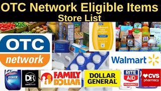 OTC Network card eligible items and Store List  OTC Network card Product List [upl. by Aivatan988]