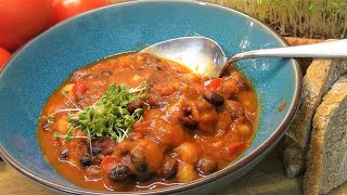 Bohnen Chilli Rezept  Video  Vegan [upl. by Kory]