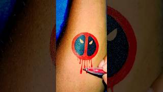 Deadpool tattoo design❤️❤️  tattoo art trending viralshorts [upl. by Arlin]