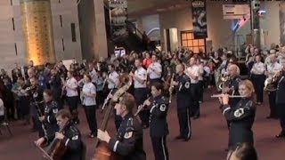 Watch Air Force band start a flash mob [upl. by Ahsienroc]