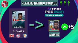 PES 2021 OFFICIAL 21 PLAYERS RATINGS UPGRADE 🔥🔥🔥  FT MARTINELLI WANBISSAKA GREENWOOD etc [upl. by Acihsay]