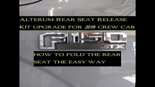 Ford F150 How to Release the Rear Seat Backrest Latch 2015 [upl. by Myrt529]