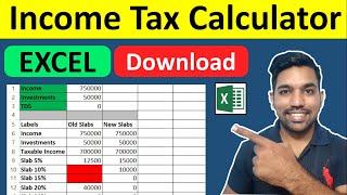 Income Tax Calculator 202324 Excel Download  Income Tax Calculation [upl. by Eilssel]