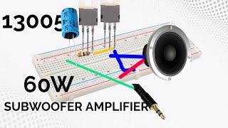 DIY Subwoofer Amplifier Two 13005 Transistor [upl. by Ennaira]