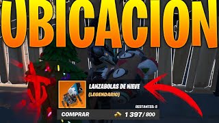 ELIMINA OPONENTES CON UN LANZABOLAS DE NIEVE FORTNITE [upl. by Veradia]